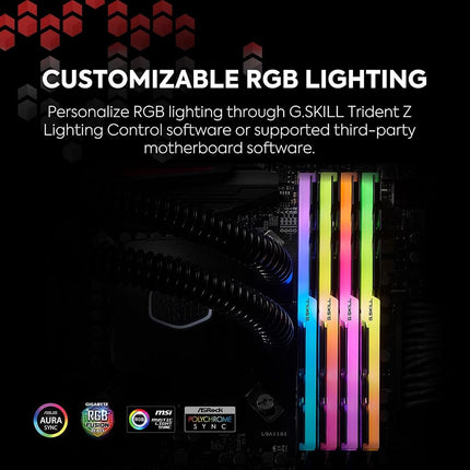G.Skill TridentZ RGB Series 32GB (2x 16GB) DDR4 3200MHz DIMM CAS 16 F4-3200C16D-32GTZR