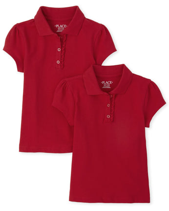 The Children's Place Girls' Short Sleeve Ruffle Pi