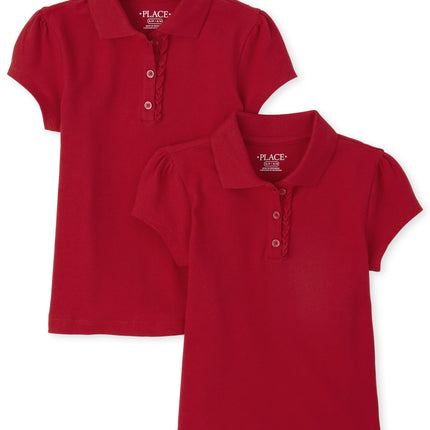 The Children's Place Girls Short Sleeve Ruffle Piq