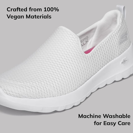 Skechers Women's Go Walk Joy Trainers, White Textile/ Trim, 5 UK