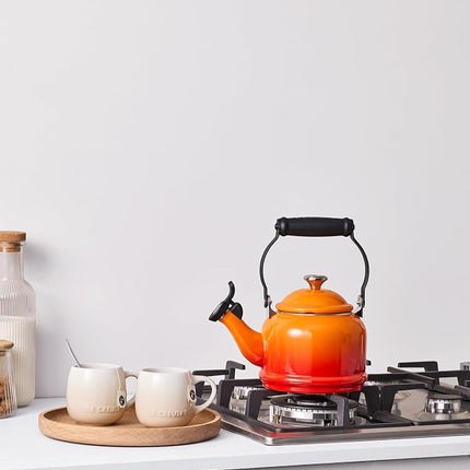Le Creuset Enamel On Steel Demi Tea Kettle, 1.25 qt., Flame