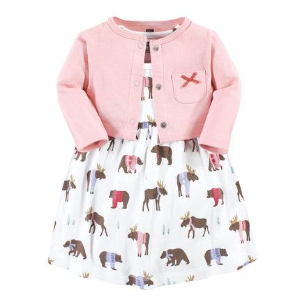 Hudson Baby Baby Girls' Cotton Dress and Cardigan 