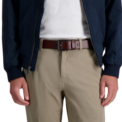 DOCKERS Men's Leather Casual Belt, Brown, 34