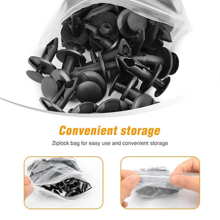 GOOACC 40PCS Nylon Bumper Fastener Rivet Clips 8mm for GM 21030249 Ford N807389S & Chrysler 6503598 Automotive Assembly Expansion Screws Kit