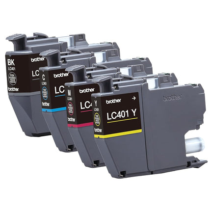Brother Genuine LC4014PKS Standard Yield 4-Pack Ink Cartridges – Includes 1 Cartridge Each of Black, Cyan, Magenta and Yellow