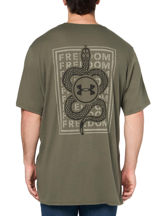 Under Armour Mens Freedom Snake Short Sleeve T Shirt, (390) Marine Od Green / / Black, 3XL