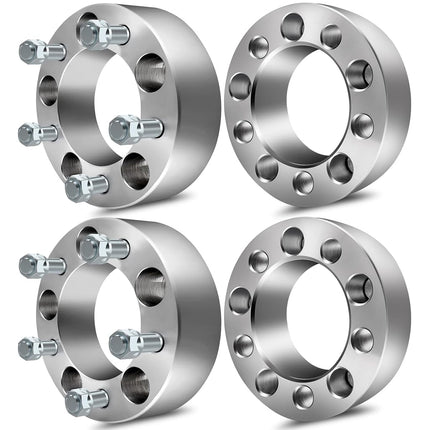 Espaciadores de rueda ECCPP 4PCS 2" 5x4.5 a 5x4.5 para Jeep Liberty Wrangler Cherokee Grand Cherokee y más, con paso de rosca de 1/2"
