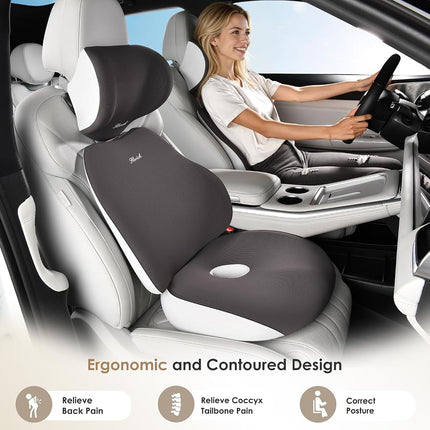 FLORICH Seat Cushion and Lumbar Support Pillow
