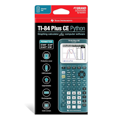 Texas Instruments TI-84 Plus CE Handheld Graphing Calculator, Teal, 84PLCE/TBL/1L1/AS