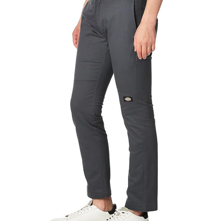 Dickies Men's Skinny Straight Double Knee Work Pant, Charcoal V1, 40W x 32L