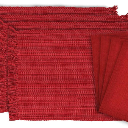 DII Variegated Tabletop Collection, Dining Set, Tango Red, 8 Piece