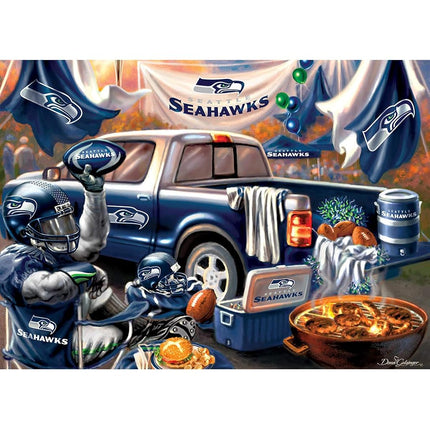 MasterPieces - Puzzle de 1000 pièces, NFL Seattle Seahawks, Amusant pour adultes et familles, Finition anti-reflet, 48,9 x 67,9 cm