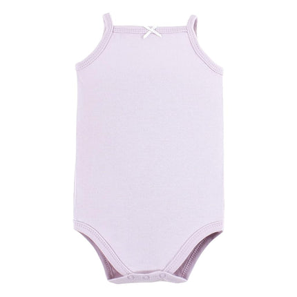 Hudson Baby Unisex Baby Cotton Sleeveless Bodysuits, Tea Party, 3-6 Months