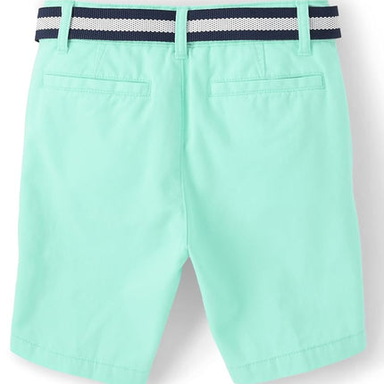 The Children's Place Short chino ceinturé pour garçon, Mellow Aqua, 8