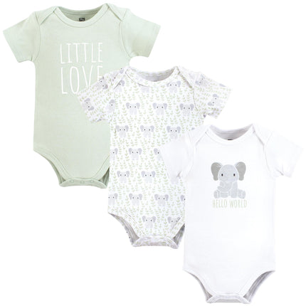 Hudson Baby Unisex Baby Cotton Bodysuits, Hello Wo