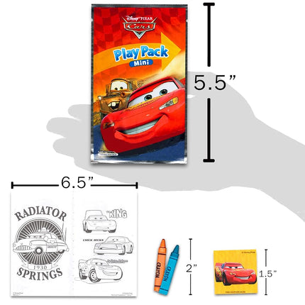 Disney Cars Mini Party Favors Set for Kids - Bundle with 24 Mini Cars Grab n Go Play Packs with Coloring Pages, Stickers and More | Disney Cars Birthday Party Supplies