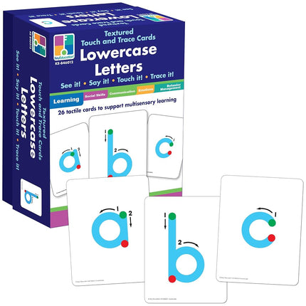 Lowercase Letters Textured Touch and Trace Cards