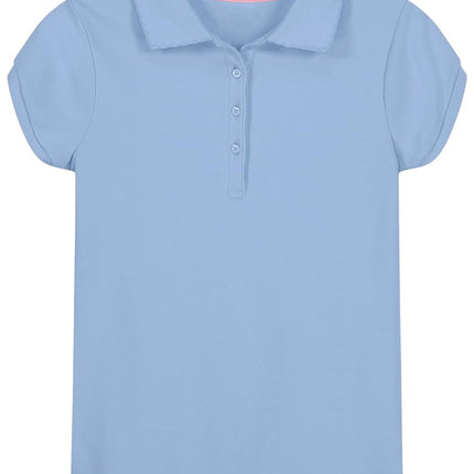 Nautica Girls' School Uniform Short Sleeve Polo Sh
