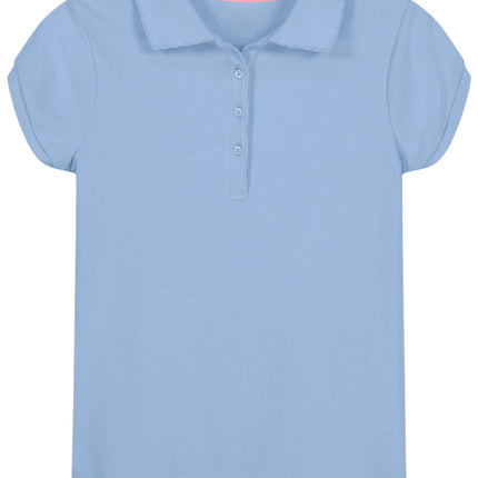 Nautica Girls' School Uniform Short Sleeve Polo Sh