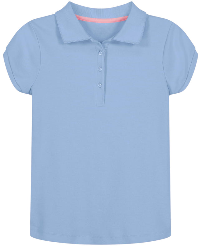 Nautica Girls' School Uniform Short Sleeve Polo Sh
