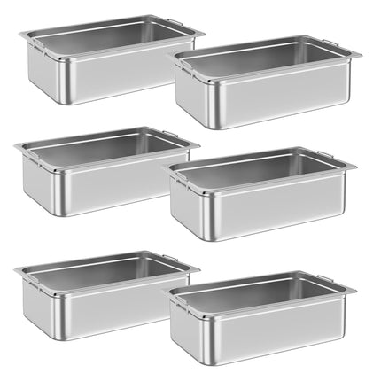 RIEDHOFF 6 Pack Table Pan, 6-inch Deep, Food Grade