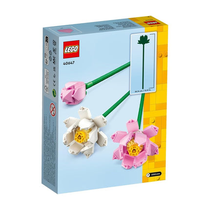 LEGO Botanicals Lotus Flowers Set, Compatible with Artificial Flower Bouquets from the Botanical Collection, Home Decor or Desk Accessory, Toy Flower Building Set for 8+ Year Old Kids & Adults 40647