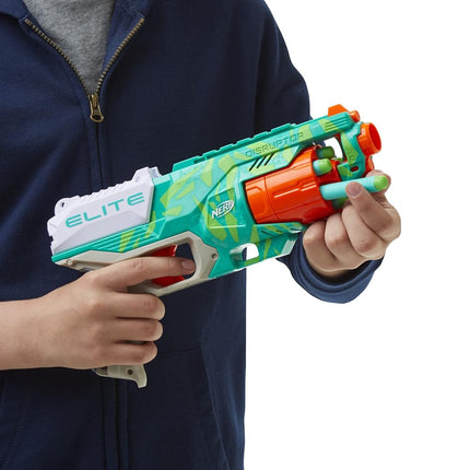 Lanzador de Dardos Verde Dinámico NERF Elite Disruptor, Tambor Giratorio, Disparo Rápido, Juguetes al Aire Libre, para Niños, Edades 8+ (Exclusivo de Amazon)