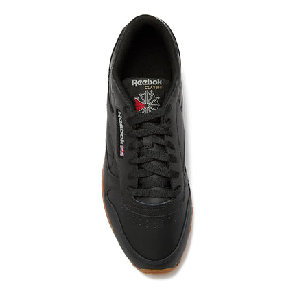 Reebok Men's Classic Leather Sneakers, Core Black/Pure Grey5/Reebok Gum3, 11.5 UK