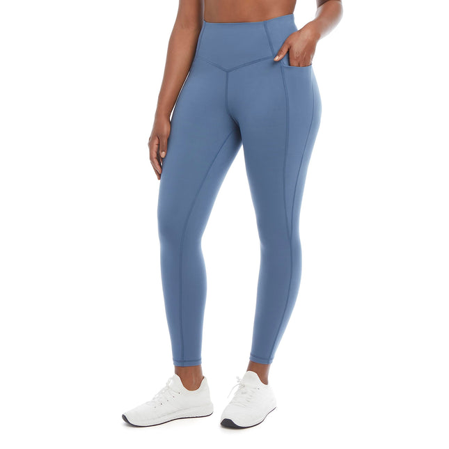 Jockey Womens Contour Pocket High Waist Full Length Leggings, Bering Sea, Large