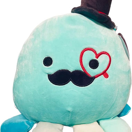Squishmallows 8 Inch Eiko The Octopus Plush with Heart and Top Hat - Join The 2023 Valentine's Day Squad Stuffed Animal Toys