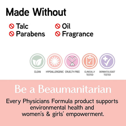 Physicians Formula Mineral Wear Talc-Free Mineral Airbrushing Pressed Powder SPF 30 - Poudre compacte minérale effet aérographe sans talc, Beige, 1 paquet de 7,5 g