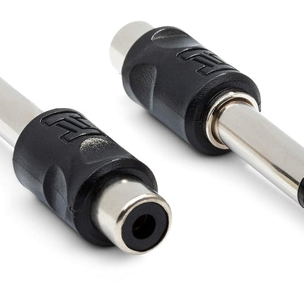 HOSA Cable GPR101 RCA to 1/4 Inch TS Adaptor-2 Pac