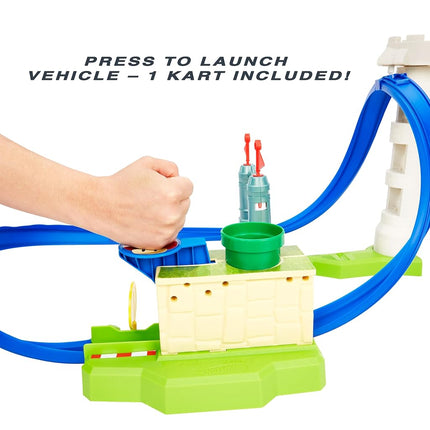 Hot Wheels Mario Kart Circuit Slam Track Set & Mario Kart Vehicle