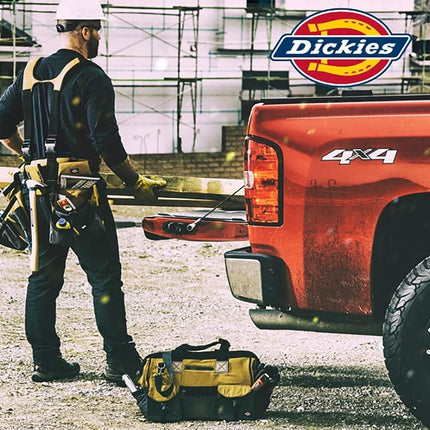 Dickies 16-Pocket Workshop Bib Apron, Durable Canvas Construction, Reinforced Edges, Adjustable Belt, Black