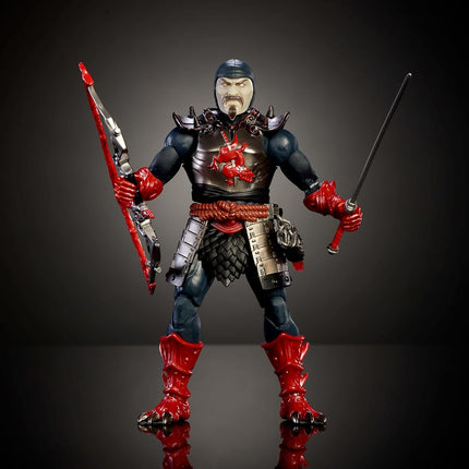 Masters of the Universe Masterverse Ninja Action Figure, 30 Points of Movement, 7" Motu Toy, Deluxe Design, Armor and Weapon Accessories, JBP82