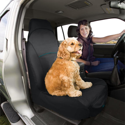 Kurgo Rover Bucket Seat Cover - Waterproof Dog Backseat Cover - Adjustable Strap Seat Cover - Scratch Resistant Protector - Front Seat Guard - Large Storage Pocket