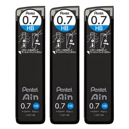 Pentel Ain AMZ-XC287HB3P Mechanical Lead, 0.03 inc