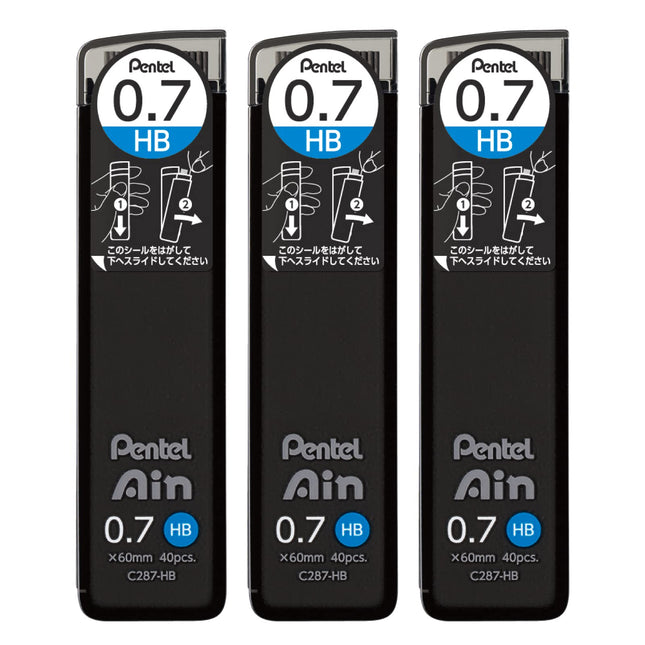 Pentel Ain AMZ-XC287HB3P Mechanical Lead, 0.03 inc