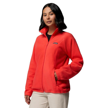 Columbia Women's Benton Springs Full Zip Fleece Jacket, Poppy Red, 2X