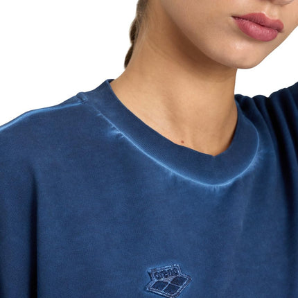 ARENA Women's Icons Sweatshirt, Navy Delave-Navy-White, S