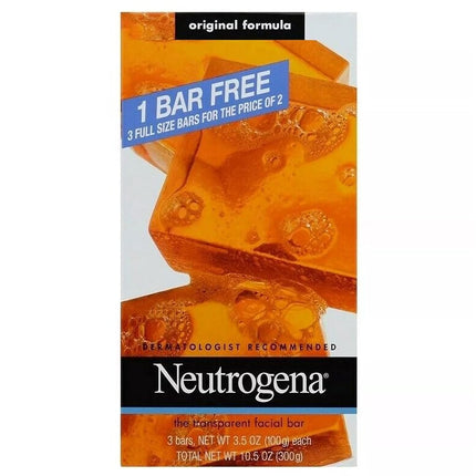 Neutrogena Transparent Facial Bar Bonus Pack, Orig