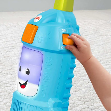 Fisher-Price Toddler Toy Laugh & Learn Light-Up Learning Vacuum Musical Push Along for Pretend Play Infants Ages 1+ Years, FNR97