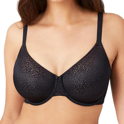 Wacoal Women's Back Appeal Underwire Bra Full Coverage, Black, 34E