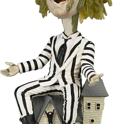 Figura NECA Head Knocker Beetlejuice Traje a Rayas 20cm