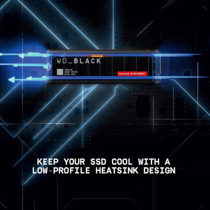 WD_BLACK SN8100 PCIe Gen 5 NVMe SSD 1TB (Up to 14,900MB/s read speed, Up to 11,000MB/s write speed, M.2 2280 with Heatsink, Next Gen TLC 3D NAND Technology) POWERED BY SANDISK