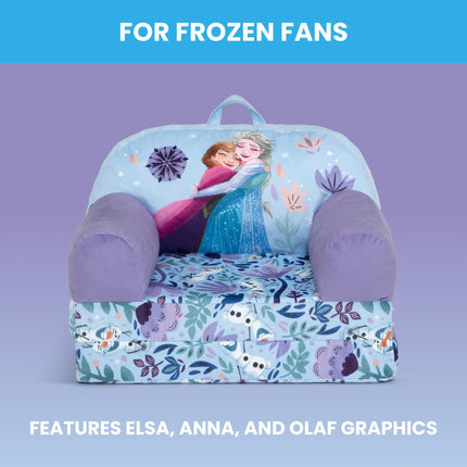 Delta Children - Disney Junior’s Ariel Cozee Buddy Flip-Out Kids Chair, Blue