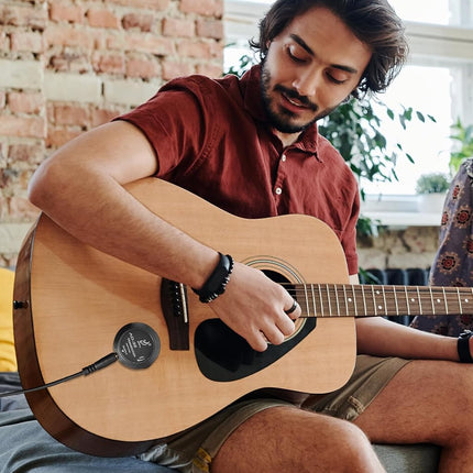 MUZTOP Guitar Pickup with Volume Control, Piezo Pickup Contact Microphone Transducer Pickup for Acoustic Guitar, Violin, Mandolin, ukulele, Banjo, Cello, Kalimba, Harp and More