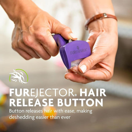 FURminator Cat deShedding Tool, deShedding Brush For Cats, Removes Loose Hair Large