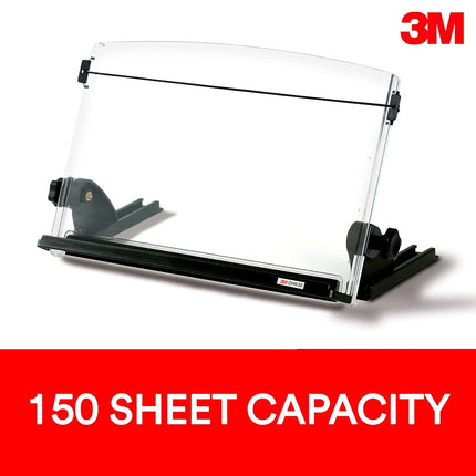 3M in-Line Document Holder 35.5cm x 30.4cm x 7.6cm DH630, Black/Clear