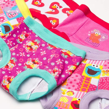 Pantalones de entrenamiento para ir al baño, unisex, para niños pequeños, de Sesame Street, con Elmo, el Monstruo de las Galletas y Big Bird, con pegatinas y tabla de progreso, paquete de 10 pantalones de entrenamiento, 4T